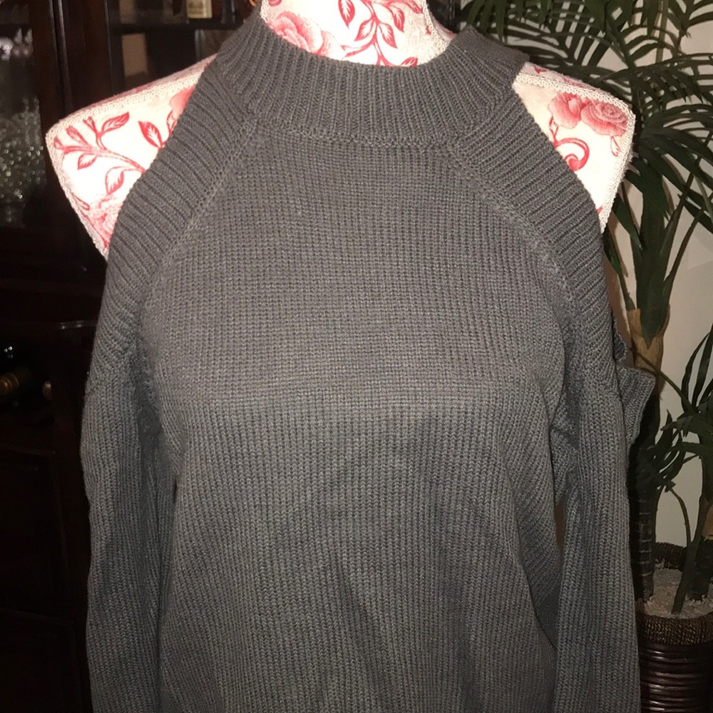 Cold shoulder sweater